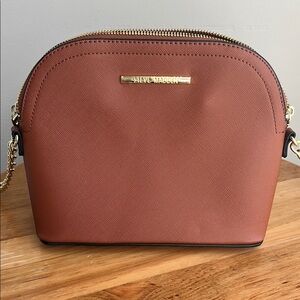 Steve Madden Maggie Brown Crossbody Purse Bag with Gold Hardware